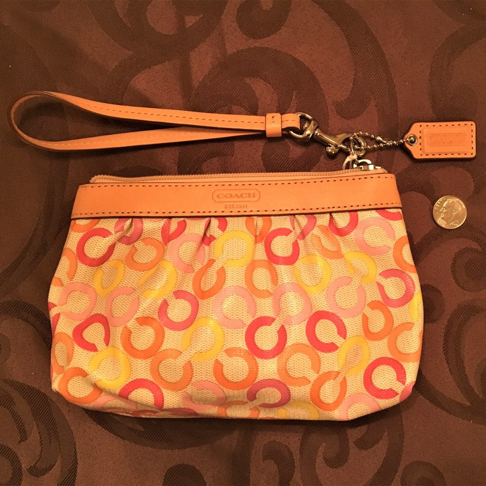 COACH wristlet: bright, fun, trendy and practical!
